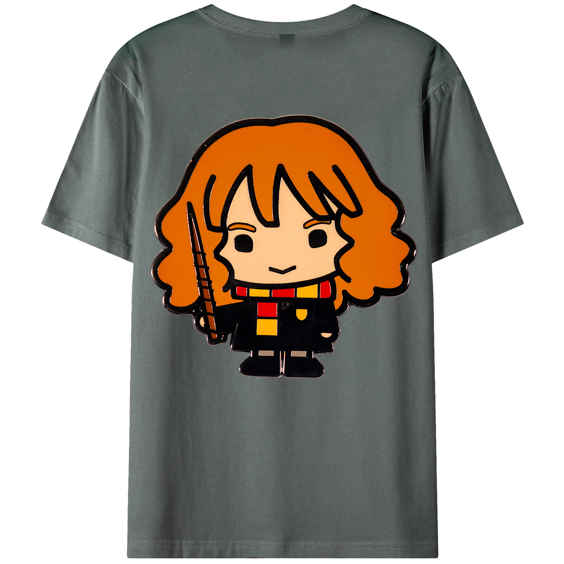 （画像用） Harry Potter ハリー・ポッターシリーズ 綿100％ メンズ半袖Tシャツ（バックプリント） 通気性